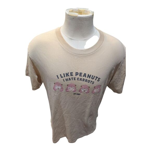 Spy x Family anime tee with slogan “I like peanuts, I hate carrots.” - Picture 1 of 5